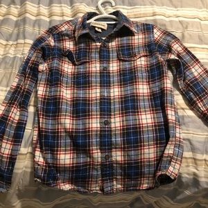 Land’s End Plaid Dress Shirt Size 10-12 Youth Boys